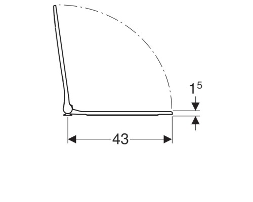 500.688.01.1 Smyle Square Сиденье для унитаза Slim сэндвич, антибактериальное, с механизмом плавного закрывания SoftClose, с быстросъемным креплением 500.688.01.1