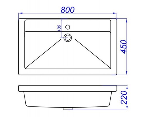 FEST 80 Умывальник (WB.FN/Fest/80-C/WHT.G/S1) WB.FN/Fest/80-C/WHT.G/S1