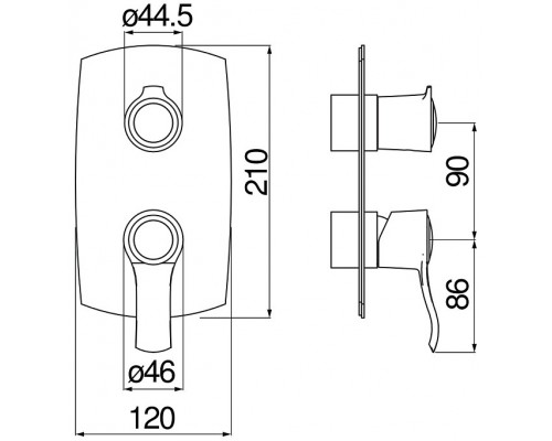 WE81102/SIGDP SOFI смеситель для ванны (внешняя часть), золото WE81102/SIGDP