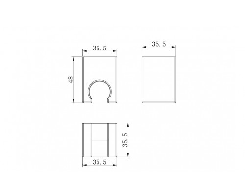 AQ2400MB держатель для ручного душа, матовый черный AQ2400MB
