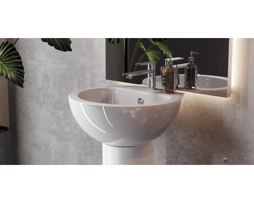 ART 50 Умывальник пьедестальный ВКС Белый S1 (WB.PD/Art/50-C/WHT.G/S1) WB.PD/Art/50-C/WHT.G/S1