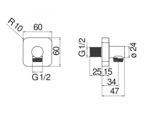 AD150/14CR шланговое подсоединение AD150/14CR