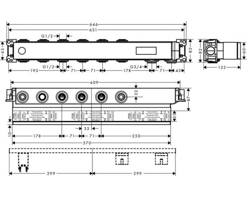 15357000S Set HG RainSelect термостатический смеситель для душа (15357000+15312180) 15357000S