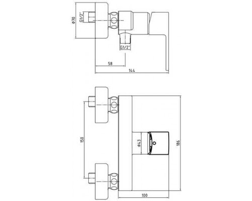 102154026EX NITA смеситель для душа 102154026EX