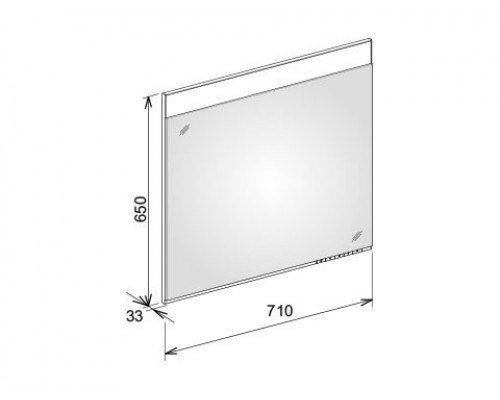 11596171500 EDITION 400 Зеркало с подсветкой 710x650х33 mm 11596171500