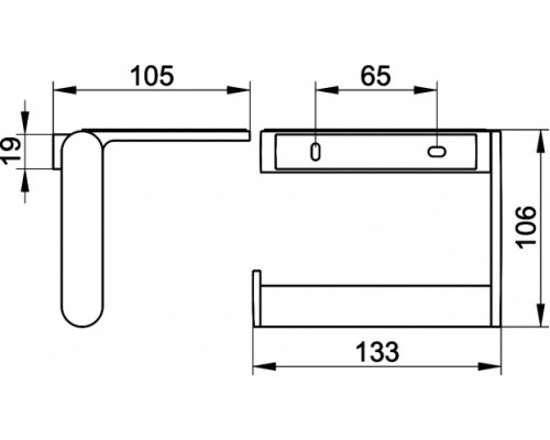 14973370000 PLAN Держатель для туалетной бумаги с полочкой с серой противоскользящей вкладкой без крышки, черный матовый 14973370000