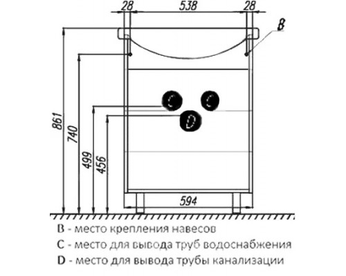 1A1796K0FG010 Набор: 1A179601FG010 Тумба-умывальник Фиджи 60/ 1WH110268 раковина Селигер-60 1A1796K0FG010