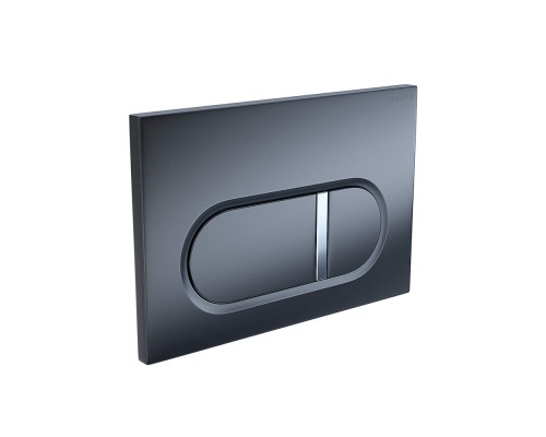 KDI-0000050 (016C-1) Панель смыва Оружейная сталь матовая (клавиши прямоугольные) KDI-0000050