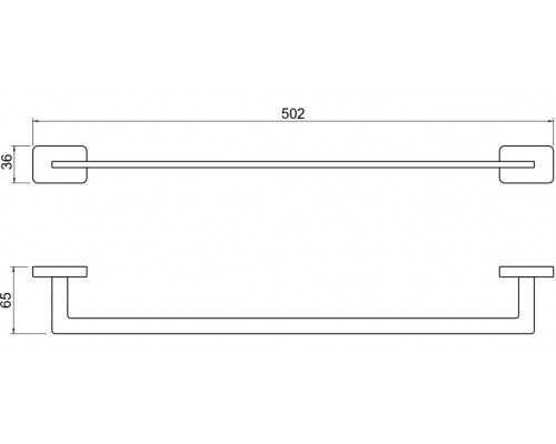 AQ4320CR ЛИБРА полотенцедержатель 450 мм AQ4320CR