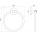 AQ4112BGM ЕВРОПА полотенцедержатель кольцо, оружейная сталь (шлиф. черный хром) AQ4112BGM