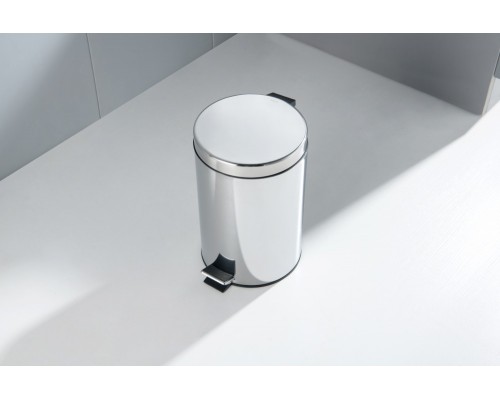 AQ4992CR корзина для мусора с педалью, 8л, полир. хром AQ4992CR