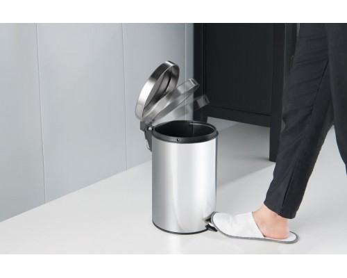 AQ4992CR корзина для мусора с педалью, 8л, полир. хром AQ4992CR