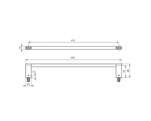 E6981AA Connect Полотенцедержатель боковой 45 см E6981AA