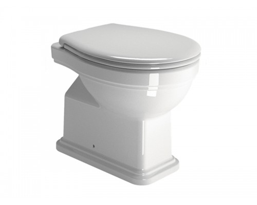 871111+878011+BOCR+MS87NC CLASSIC SET Приставной унитаз со сливом в стену+Бачок верхний+Смывной механизм с высокой трубой ХРОМ+Сиденье Орех грецкий SET_CLASSIC_CR