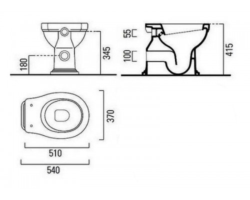 871111+878011+BOCR+MS87NC CLASSIC SET Приставной унитаз со сливом в стену+Бачок верхний+Смывной механизм с высокой трубой ХРОМ+Сиденье Орех грецкий SET_CLASSIC_CR