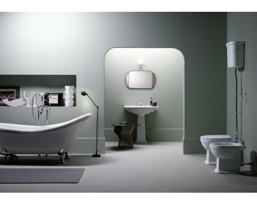 871111+878011+BOBR+MS87NC CLASSIC SET Приставной унитаз со сливом в стену+Бачок верхний+Смывной механизм с высокой трубой БРОНЗА+Сиденье Орех грецкий SET_CLASSIC_BR