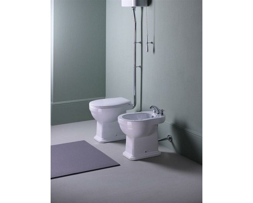 871111+878011+BOBR+MS87NC CLASSIC SET Приставной унитаз со сливом в стену+Бачок верхний+Смывной механизм с высокой трубой БРОНЗА+Сиденье Орех грецкий SET_CLASSIC_BR