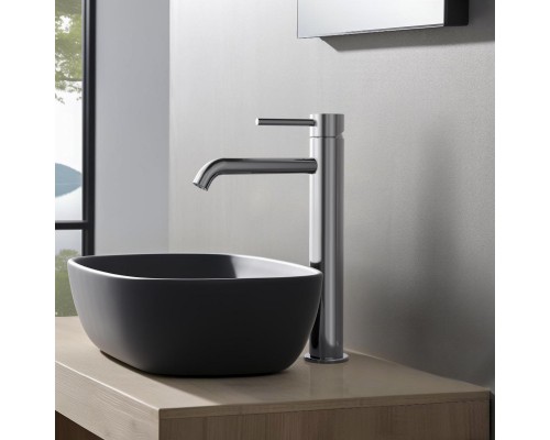 AQ1304CR ЕВРОПА смеситель для раковины высокий 215, без донного клапана AQ1304CR