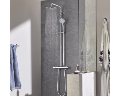 26363000 Euphoria Душевая система 210 с термостатическим смесителем и полочкой, хром 26363000