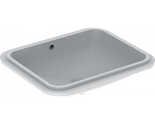 500.764.01.2 Geberit VariForm Раковина с установкой под столешницу прямоугольной формы, T1=50х40 см, без отв. под смеситель, с отв. перелива 500.764.01.2