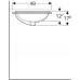 500.764.01.2 Geberit VariForm Раковина с установкой под столешницу прямоугольной формы, T1=50х40 см, без отв. под смеситель, с отв. перелива 500.764.01.2