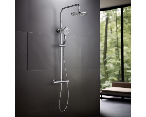 AQ2343CR ЕВРОПА термостатическая душевая система (смеситель для душа) 220мм AQ2343CR
