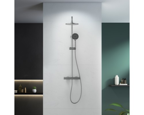 AQ2343CR ЕВРОПА термостатическая душевая система (смеситель для душа) 220мм AQ2343CR