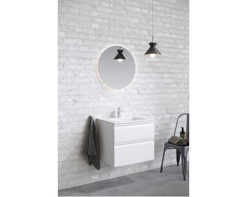 AQ77060-MW Комплект мебели:Тумба 60 см ВЕГА с раковиной AQ0460-00, 2 ящика,цвет белый мат AQ77060-MW