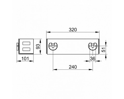 24954370000 UNIVERSALARTIKEL Корзинка для мыла, настенный монтаж, съёмная, со скрытым креплением, со сливными прорезями, черный матовый 24954370000