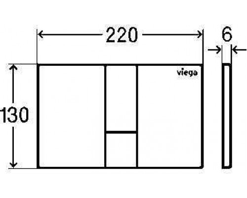 773267 Prevista Панель смыва для унитазов Visign for style 24, пластик, цвет хром, модель 8614.1 773267