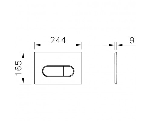 740-2295 Панель смыва Root Round, никель 740-2295