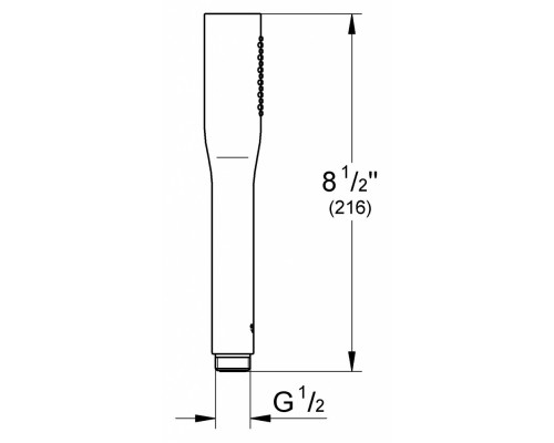 27400000 Euphoria Cosmopolitan Ручной душ 50 I, расход 9,5 л/мин, хром 27400000