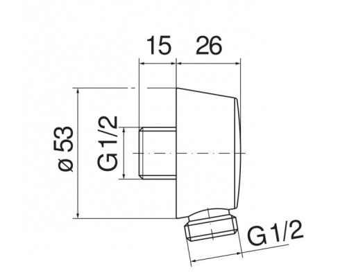 AD150BR шланговое подсоединение, бронза AD150BR