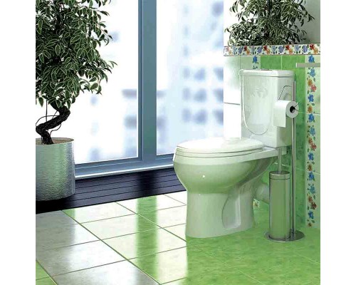 40301110602 Унитаз-компактИридаСтандарт/ белый, нижний подвод воды, горизонтальный выпуск (старый арт. 40301110402) 40301110602