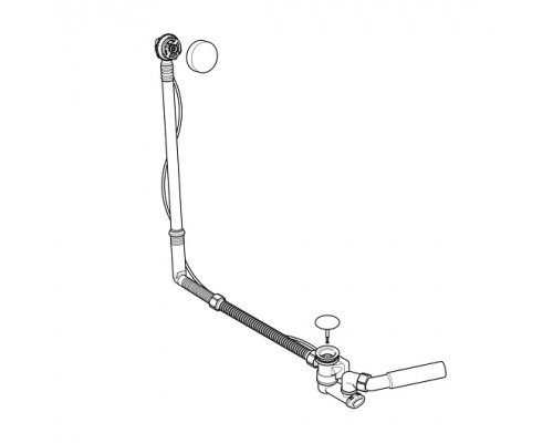 150.525.21.6 Слив-перелив Geberit, d52, длина 73 см, с декоративным комплектом: Глянцевый хром 150.525.21.6