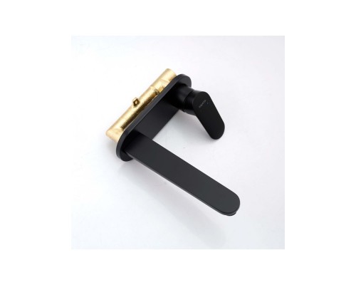 AQ1813MB НИКА смеситель для раковины настенный (внешняя и скрытая часть), матовый черный AQ1813MB