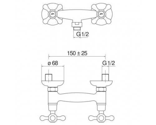 GRC5003/1BR GRAZIA смеситель для душа, бронза GRC5003/1BR