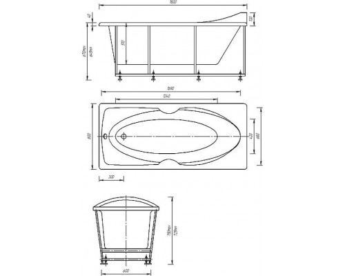 Европа пустая с фр.экр. (слив слева, вклеенный каркас) ПРОДАЕМ ИЗ НАЛИЧИЯ EVR180-0000041