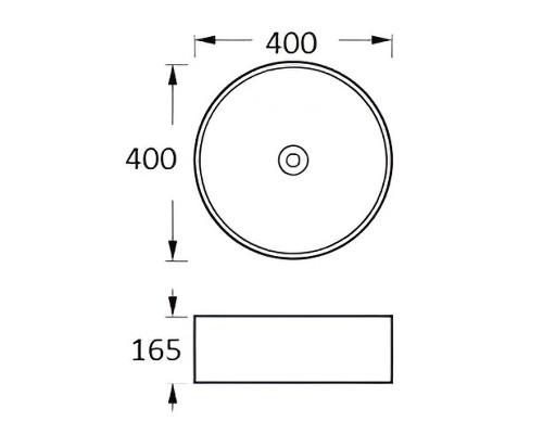 AQ5118-MW раковина 400400165 для установки на столешницу, матовый белый AQ5118-MW