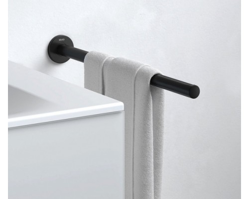 14920370000 PLAN Полотенцедержатель одинарный, неповоротный 449 мм, чёрный матовый 14920370000