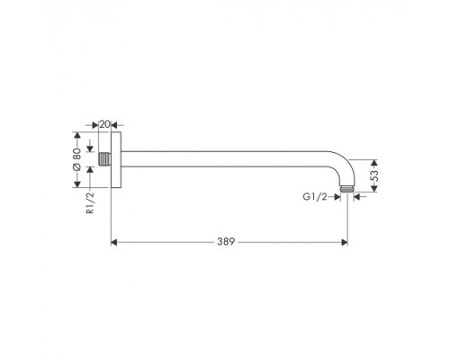 27413000 HG держатель душа 389 мм 27413000