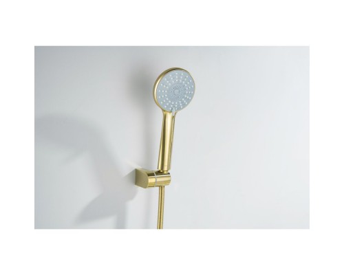 AQ1249BG ОБЕРОН смеситель для ванны с душевым набором 3jet, шлиф. золото AQ1249BG