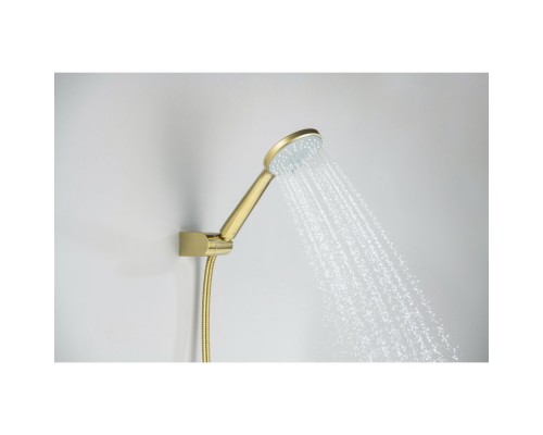 AQ1249BG ОБЕРОН смеситель для ванны с душевым набором 3jet, шлиф. золото AQ1249BG
