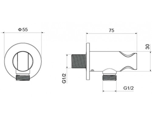 AQ2460CR шланговое подсоединение с держателем AQ2460CR