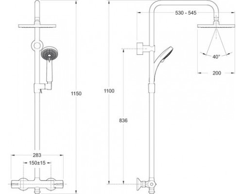 E5523-CP JULY Душевая система E5523-CP