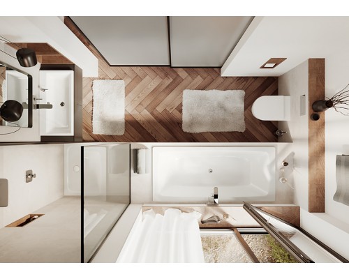 Ванна Cayono Duo Мод.724 170х75x41 белый + easy-clean 272400013001