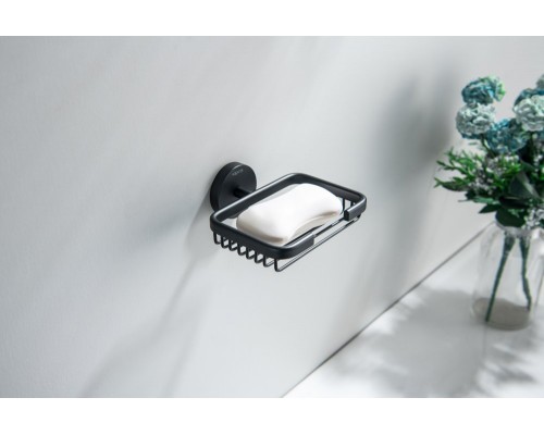 AQ4633MB БЕТТА мыльница решетка, матовый черный AQ4633MB