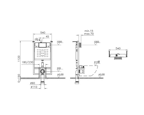 738-5800-01 V-Fix Core Инсталляция 8 см Все крепежи в комплекте 738-5800-01