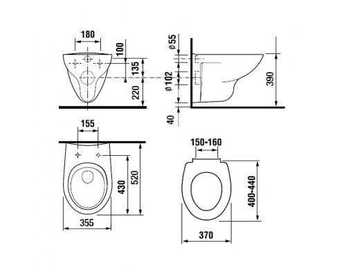 346200000 Mateo подвесной унитаз 346200000