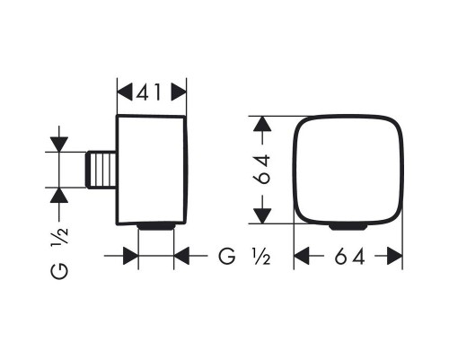 26457000 HG Fixfit шланговое подсоединение 26457000